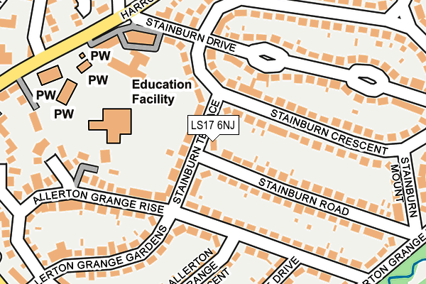 LS17 6NJ map - OS OpenMap – Local (Ordnance Survey)