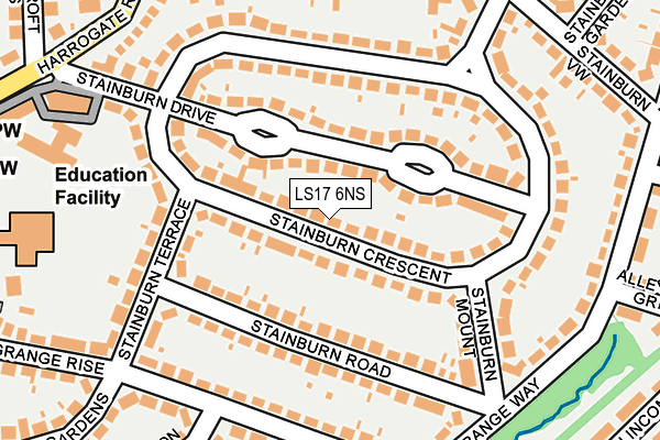 LS17 6NS map - OS OpenMap – Local (Ordnance Survey)