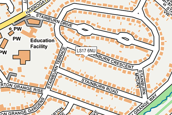 LS17 6NU map - OS OpenMap – Local (Ordnance Survey)