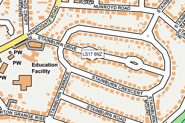 LS17 6NZ map - OS OpenMap – Local (Ordnance Survey)