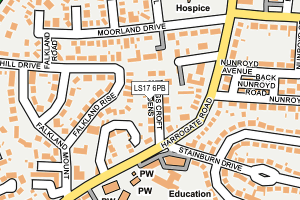 LS17 6PB map - OS OpenMap – Local (Ordnance Survey)