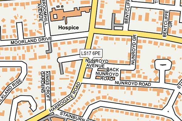 LS17 6PE map - OS OpenMap – Local (Ordnance Survey)