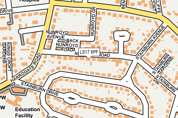 LS17 6PF map - OS OpenMap – Local (Ordnance Survey)