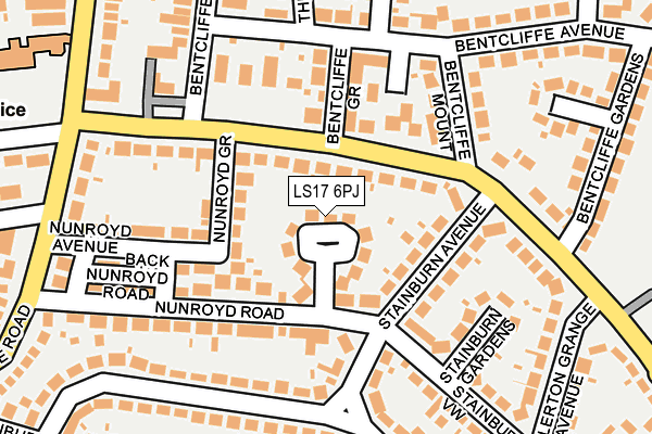 LS17 6PJ map - OS OpenMap – Local (Ordnance Survey)