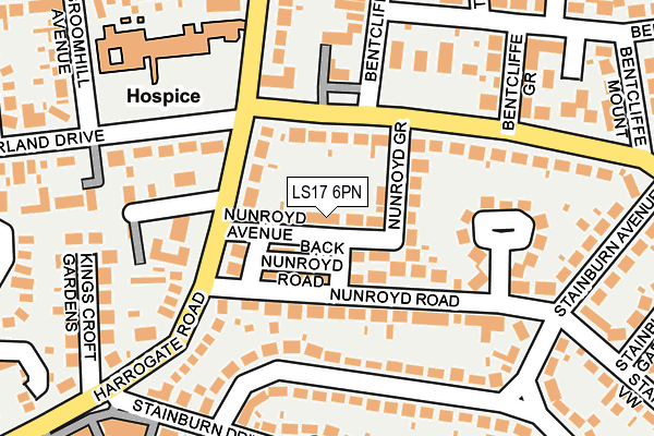 LS17 6PN map - OS OpenMap – Local (Ordnance Survey)