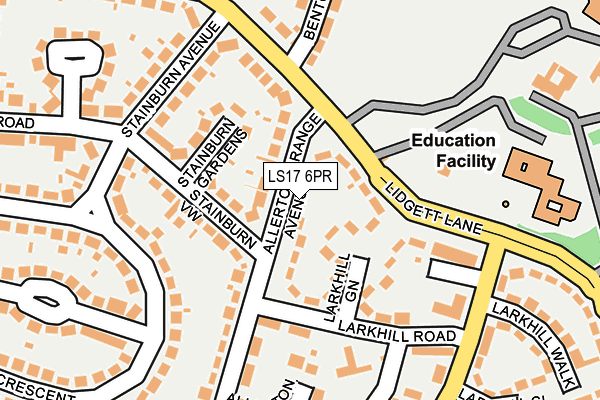 LS17 6PR map - OS OpenMap – Local (Ordnance Survey)