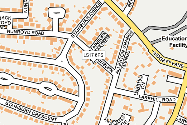 LS17 6PS map - OS OpenMap – Local (Ordnance Survey)