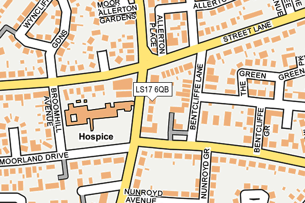 LS17 6QB map - OS OpenMap – Local (Ordnance Survey)