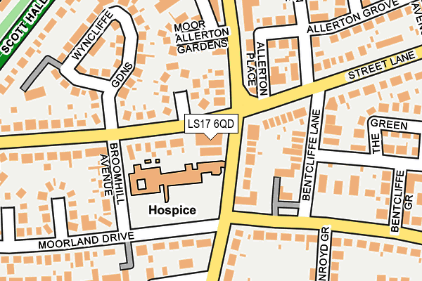 LS17 6QD map - OS OpenMap – Local (Ordnance Survey)