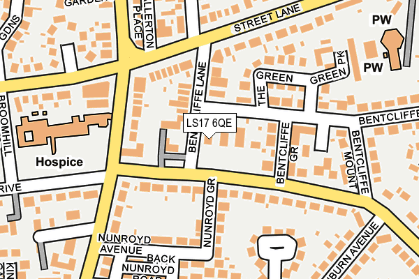 LS17 6QE map - OS OpenMap – Local (Ordnance Survey)