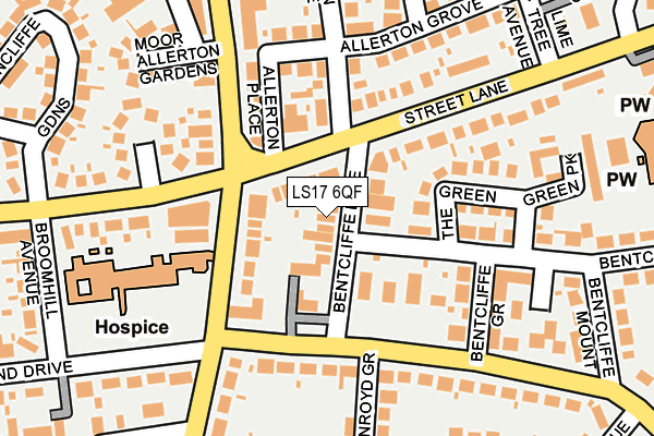 LS17 6QF map - OS OpenMap – Local (Ordnance Survey)