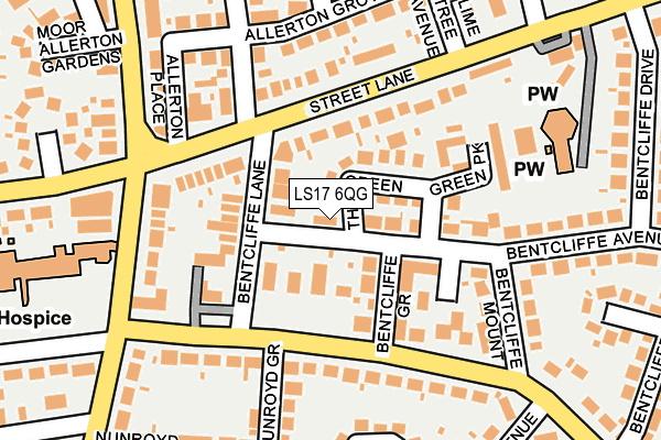 LS17 6QG map - OS OpenMap – Local (Ordnance Survey)