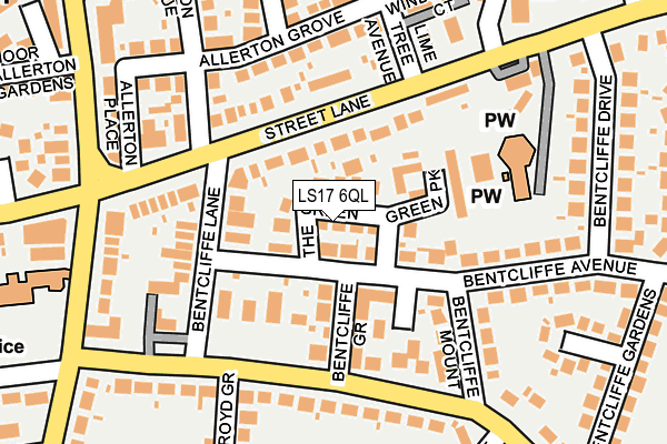 LS17 6QL map - OS OpenMap – Local (Ordnance Survey)