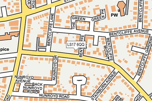 LS17 6QQ map - OS OpenMap – Local (Ordnance Survey)