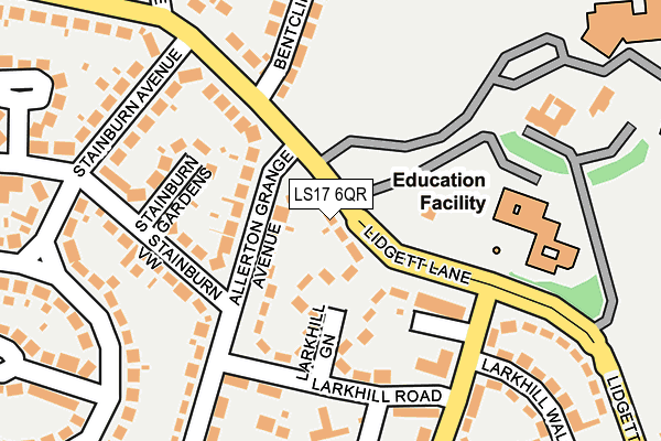 LS17 6QR map - OS OpenMap – Local (Ordnance Survey)
