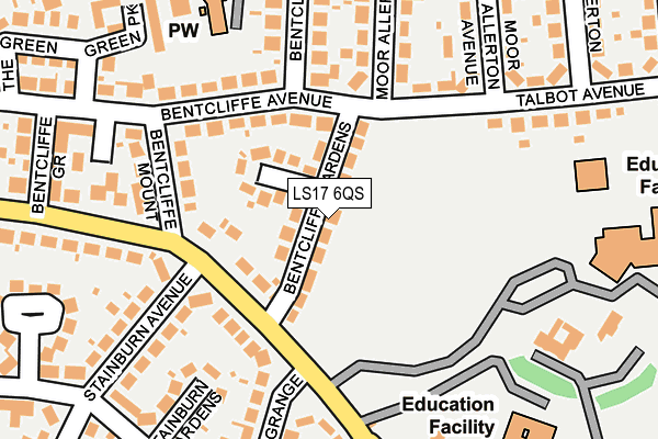 LS17 6QS map - OS OpenMap – Local (Ordnance Survey)