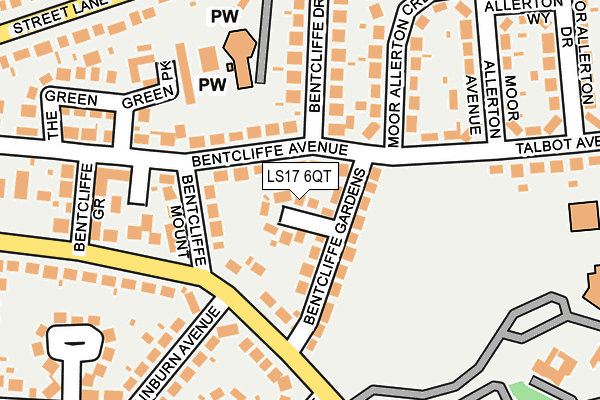 LS17 6QT map - OS OpenMap – Local (Ordnance Survey)