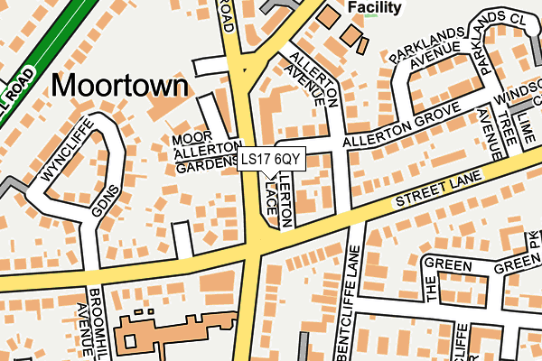 LS17 6QY map - OS OpenMap – Local (Ordnance Survey)