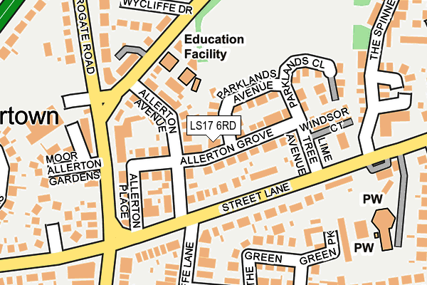 LS17 6RD map - OS OpenMap – Local (Ordnance Survey)