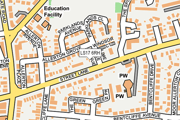 LS17 6RH map - OS OpenMap – Local (Ordnance Survey)