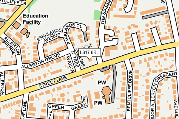 LS17 6RL map - OS OpenMap – Local (Ordnance Survey)