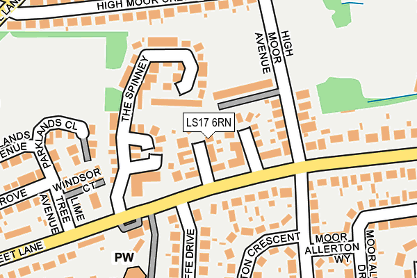 LS17 6RN map - OS OpenMap – Local (Ordnance Survey)