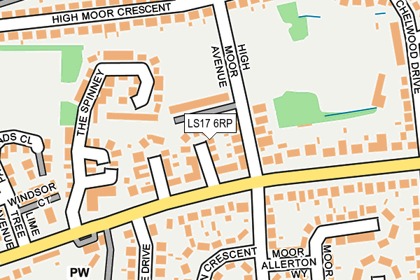 LS17 6RP map - OS OpenMap – Local (Ordnance Survey)