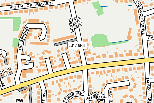 LS17 6RR map - OS OpenMap – Local (Ordnance Survey)