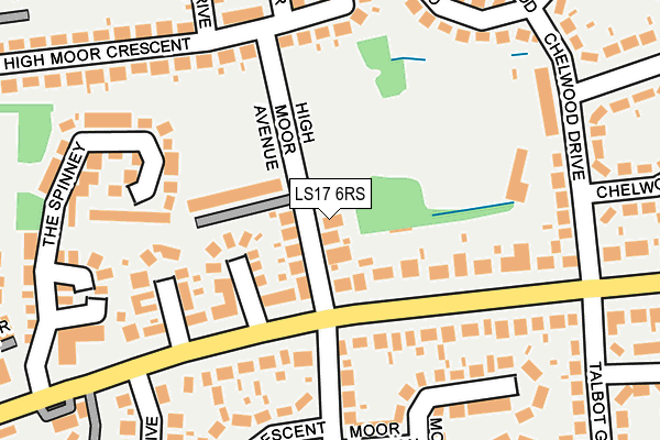 LS17 6RS map - OS OpenMap – Local (Ordnance Survey)