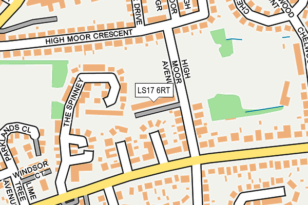 LS17 6RT map - OS OpenMap – Local (Ordnance Survey)