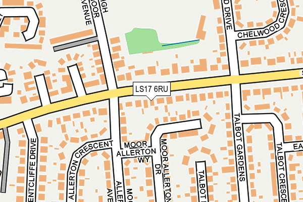 LS17 6RU map - OS OpenMap – Local (Ordnance Survey)