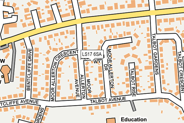 LS17 6SA map - OS OpenMap – Local (Ordnance Survey)