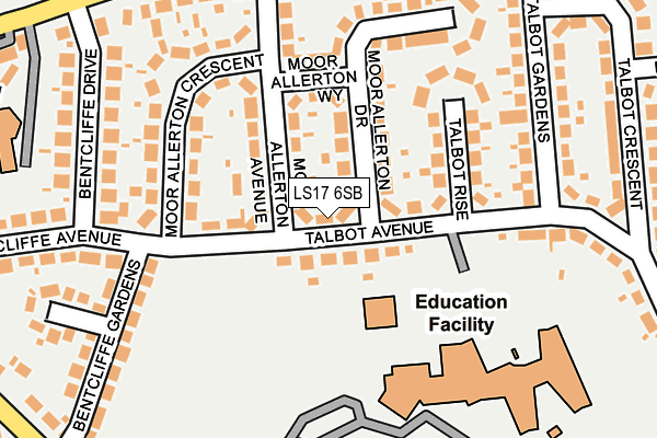 LS17 6SB map - OS OpenMap – Local (Ordnance Survey)