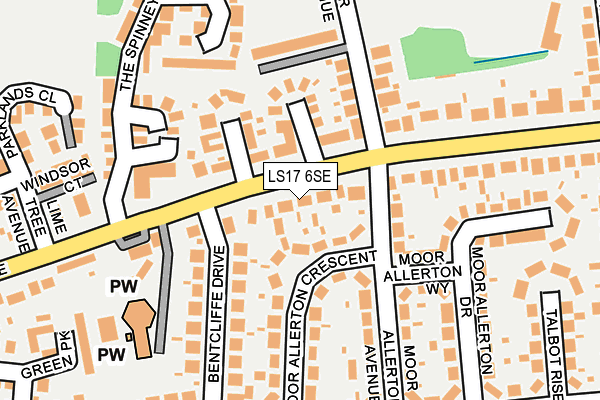 LS17 6SE map - OS OpenMap – Local (Ordnance Survey)