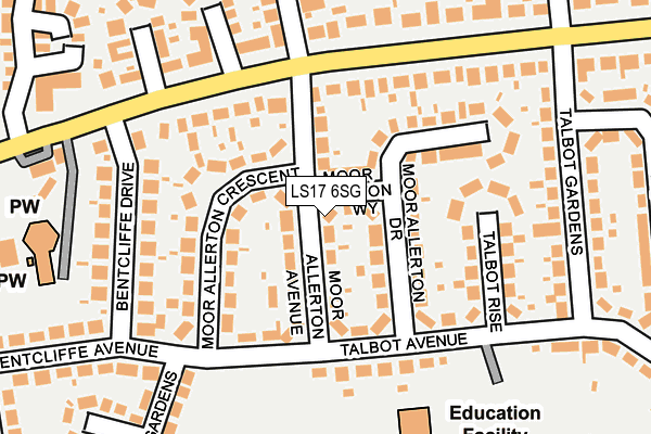 LS17 6SG map - OS OpenMap – Local (Ordnance Survey)