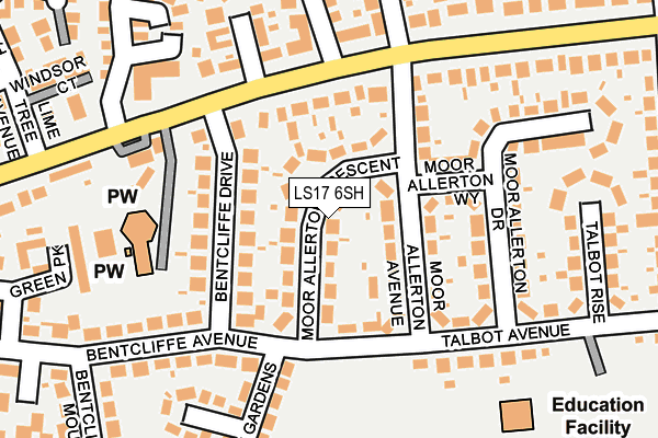 LS17 6SH map - OS OpenMap – Local (Ordnance Survey)