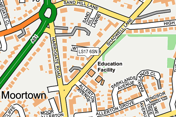 LS17 6SN map - OS OpenMap – Local (Ordnance Survey)