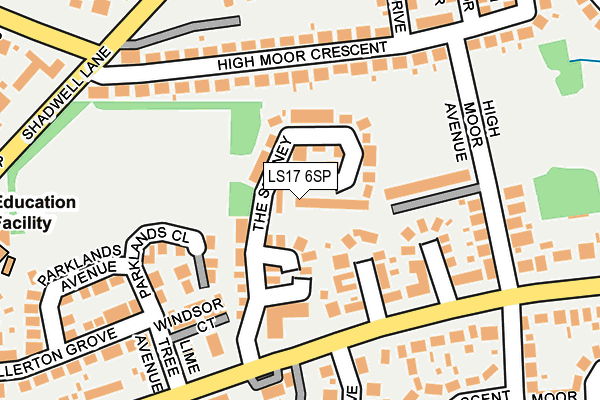 LS17 6SP map - OS OpenMap – Local (Ordnance Survey)