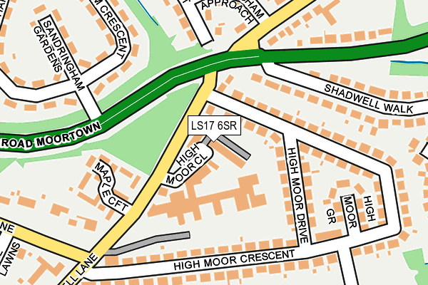 LS17 6SR map - OS OpenMap – Local (Ordnance Survey)