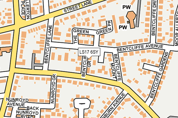 LS17 6SY map - OS OpenMap – Local (Ordnance Survey)