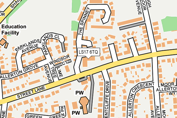 LS17 6TQ map - OS OpenMap – Local (Ordnance Survey)