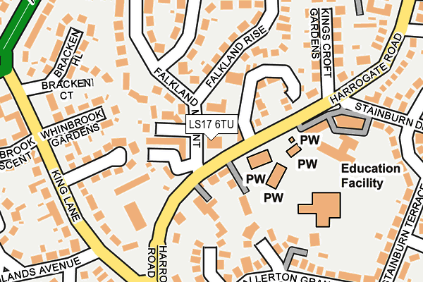 LS17 6TU map - OS OpenMap – Local (Ordnance Survey)