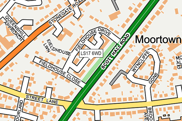 LS17 6WD map - OS OpenMap – Local (Ordnance Survey)