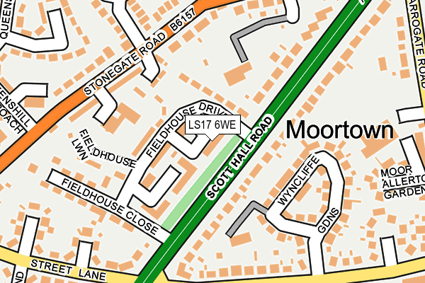 LS17 6WE map - OS OpenMap – Local (Ordnance Survey)