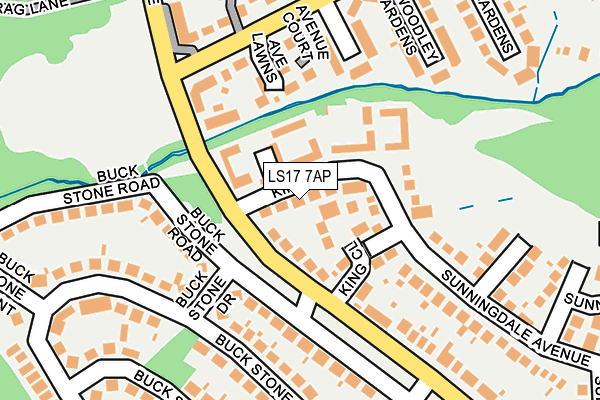 LS17 7AP map - OS OpenMap – Local (Ordnance Survey)