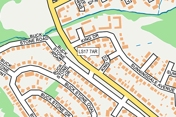 LS17 7AR map - OS OpenMap – Local (Ordnance Survey)