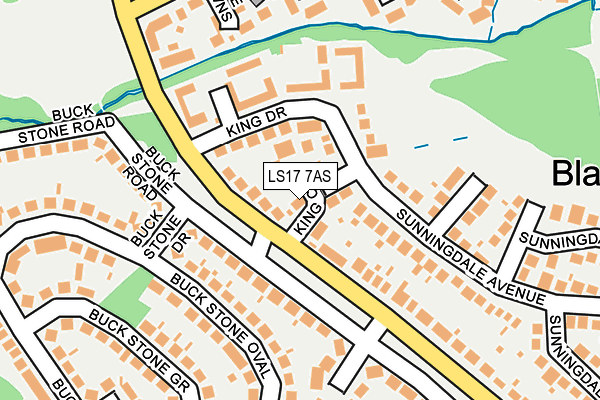LS17 7AS map - OS OpenMap – Local (Ordnance Survey)