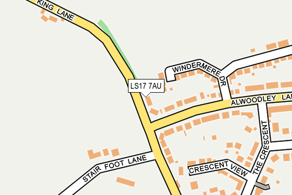 LS17 7AU map - OS OpenMap – Local (Ordnance Survey)