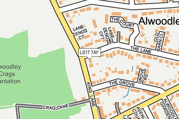LS17 7AY map - OS OpenMap – Local (Ordnance Survey)