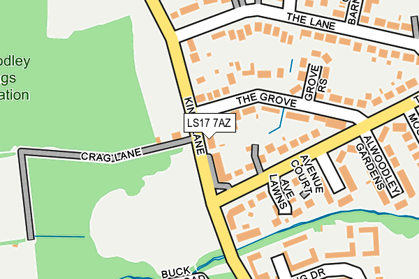 LS17 7AZ map - OS OpenMap – Local (Ordnance Survey)